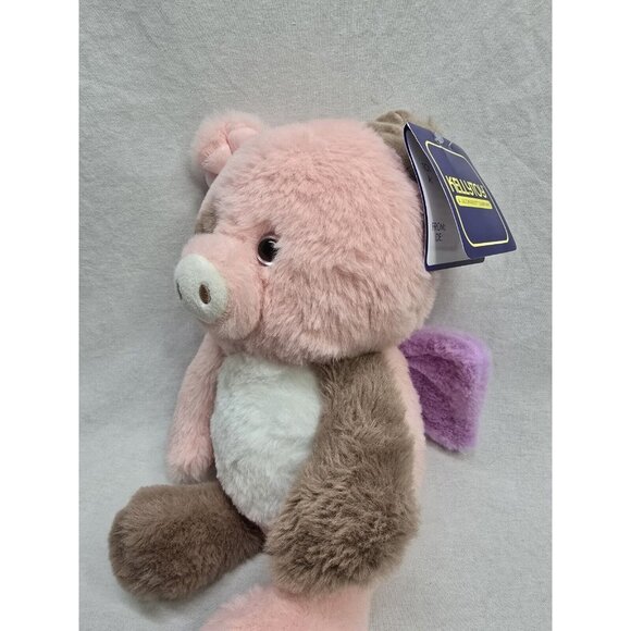 When Pigs Fly Plush Pig With Wings Stuffed Farm Animal KellyToys Jazzware Co - Picture 6 of 6